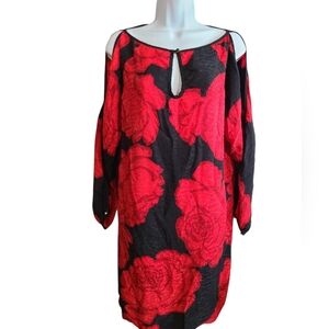 TRINA TURK Silk Cold Shoulder Dress  2